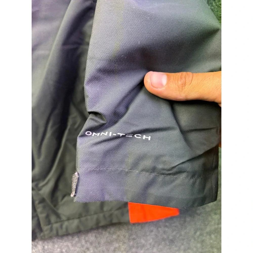 Columbia Interchange Jacket Youth XL Orange Grey Omni-Tech Waterproof Shell
